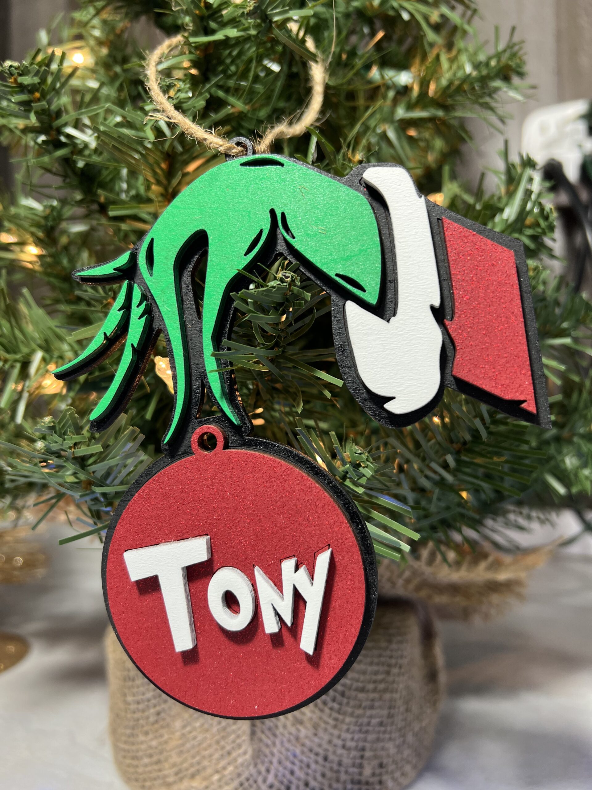 Grinch Ornament SVG - Digital File - Glowforge Ready - CO2 Ready - Laser Ready - Lightburn File Included!