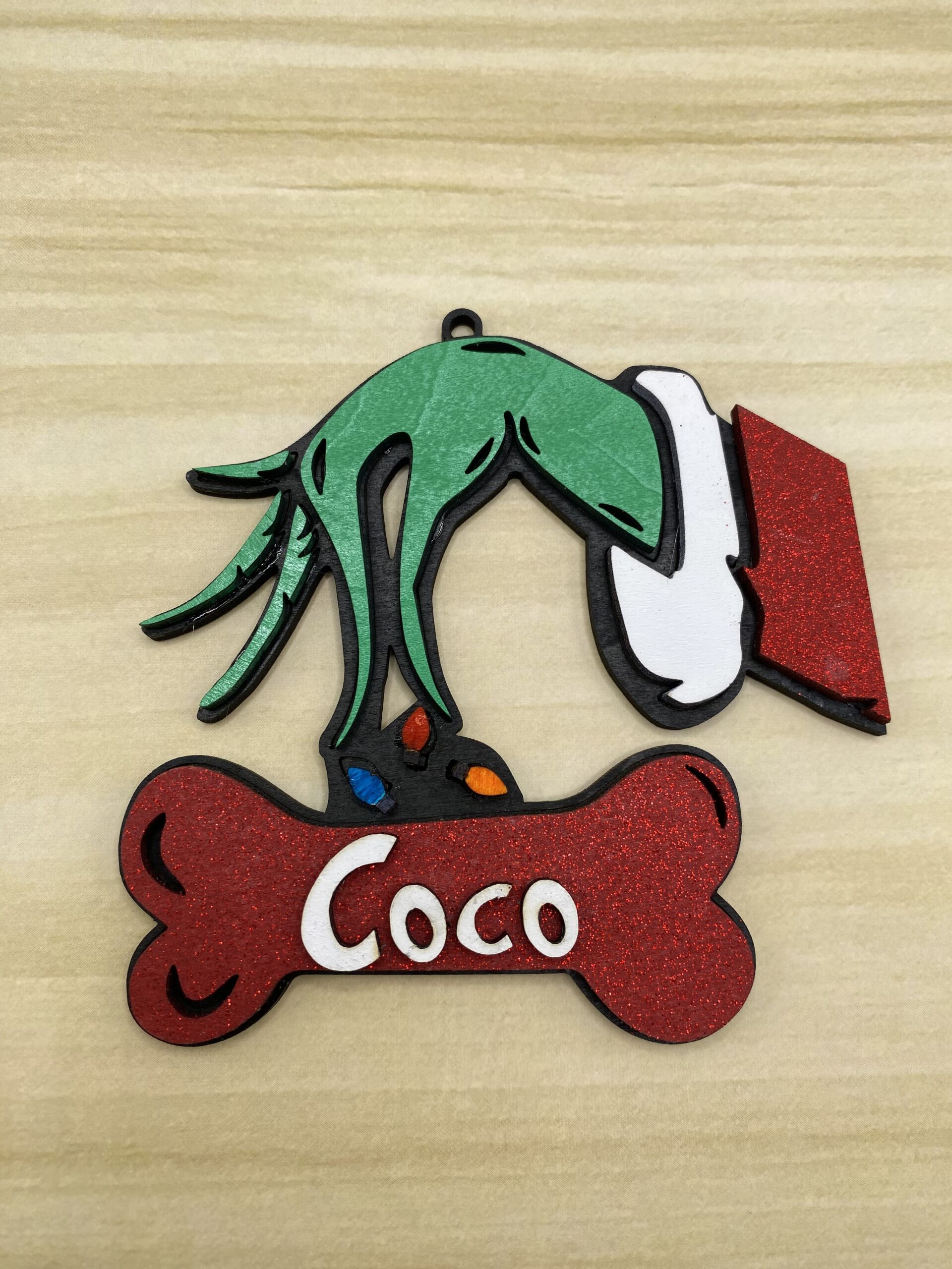 Grinch Ornament for Pet SVG - Digital File - Glowforge Ready - CO2 Ready - Laser Ready - Lightburn File Included!