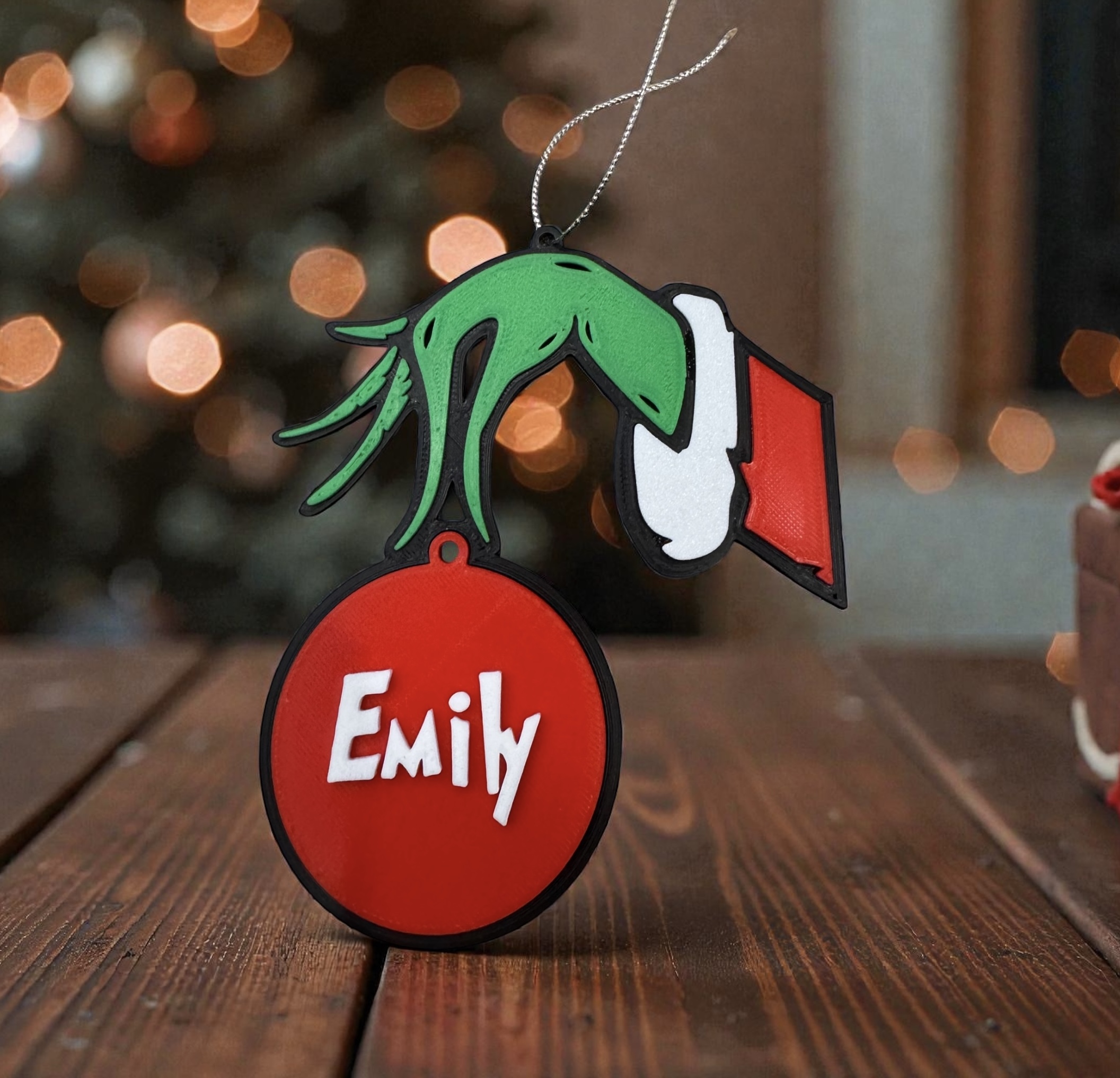 Grinch Ornament Custom/Personalized - 3D Holiday, Christmas Hanging Grinch, Merry Grinchmas